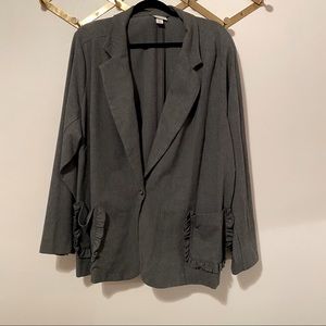 Plus Size Grey Blazer